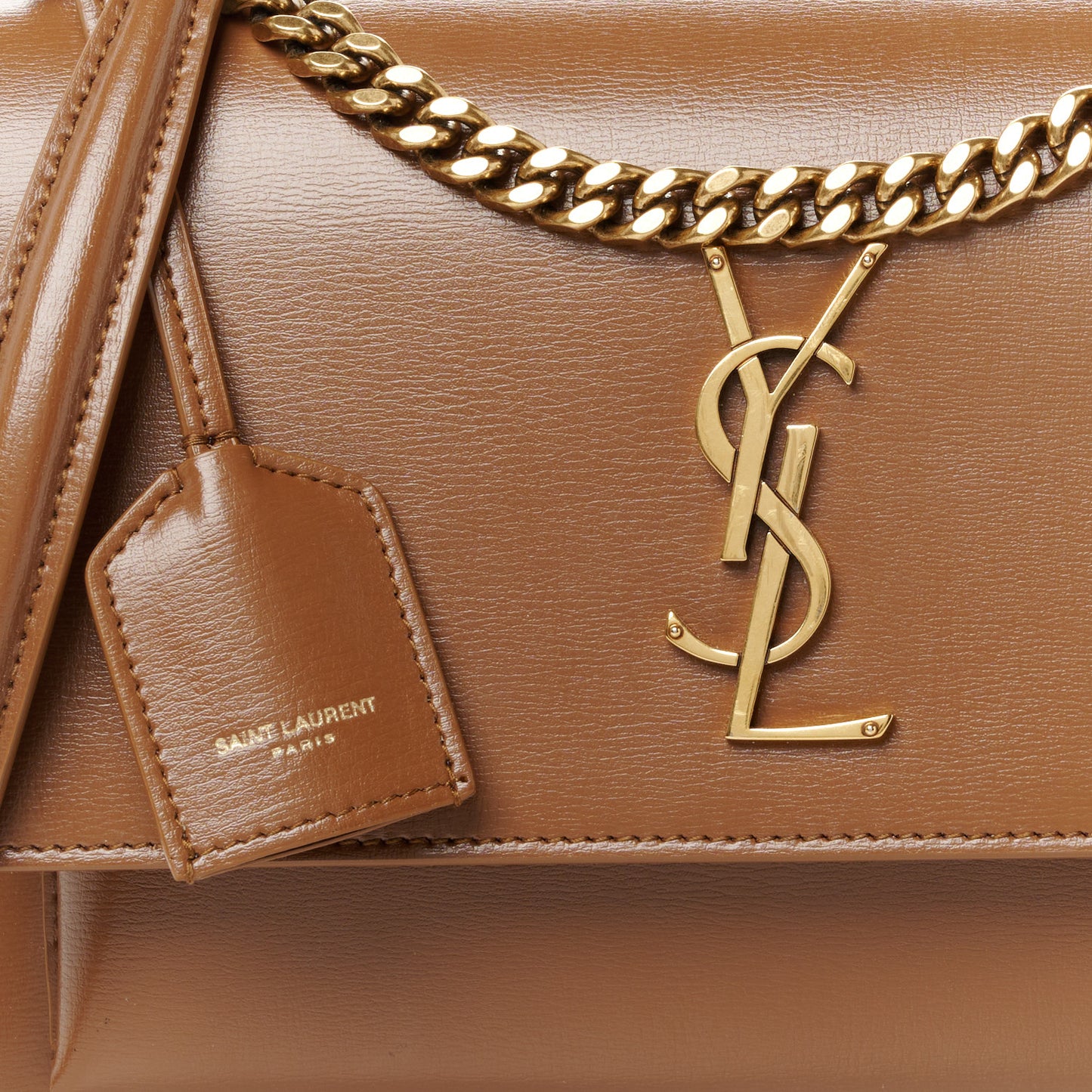 Smooth Calfskin Medium Monogram Sunset Satchel Satchel Fox
