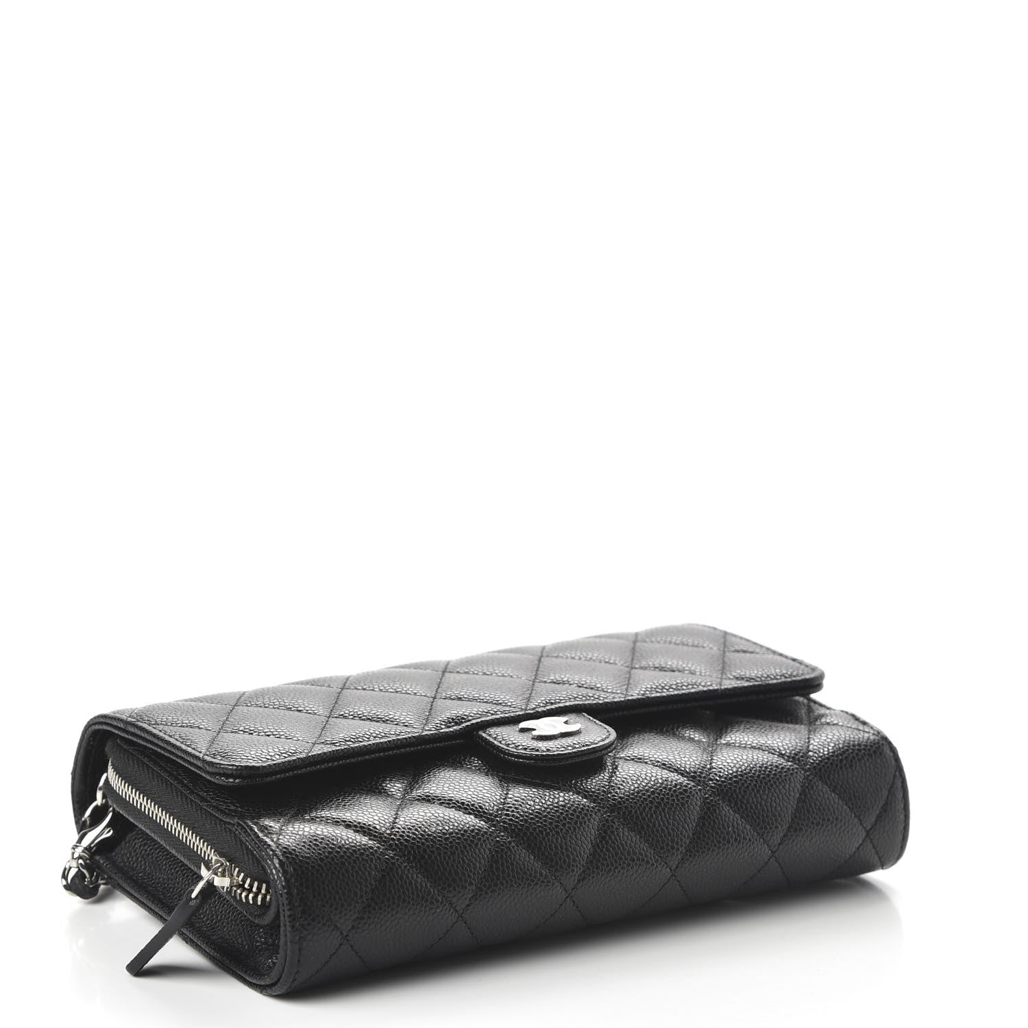 Chanel Caviar Quilted Wallet on Removable Chain Black 4 of 12