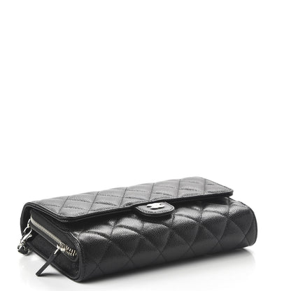 Chanel Caviar Quilted Wallet on Removable Chain Black 4 of 12