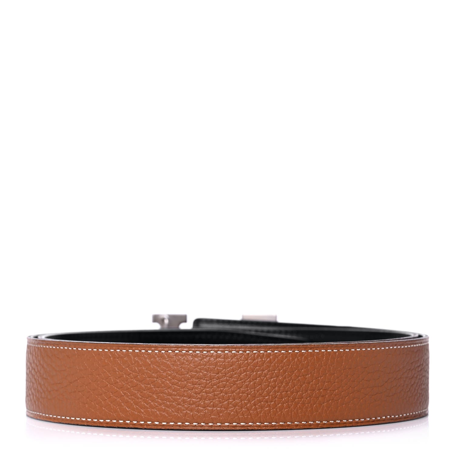 Hermes Box Togo 32mm H Belt 90 Black Gold 2 of 8