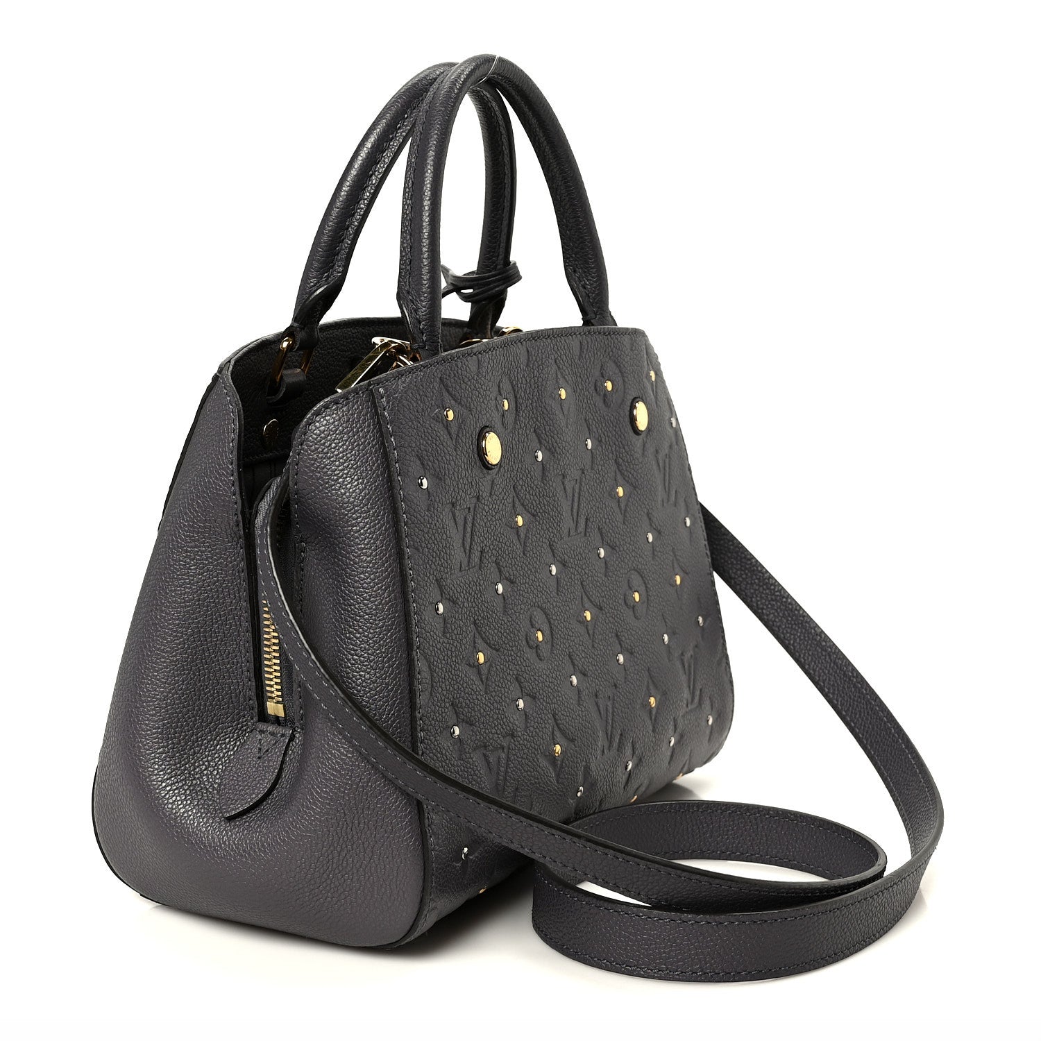 Louis Vuitton Empreinte Studded Montaigne BB Gris Silver 3 of 13
