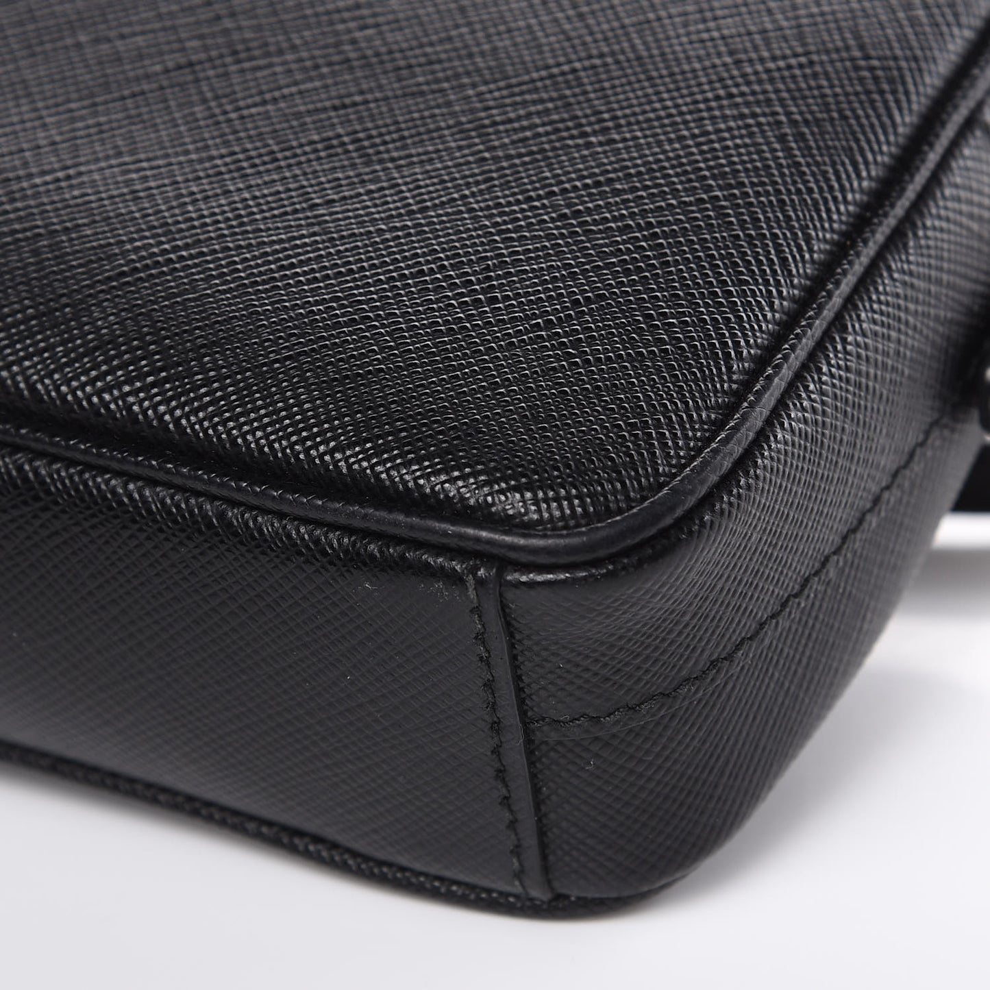 Saffiano Mini Camera Crossbody Bag Black