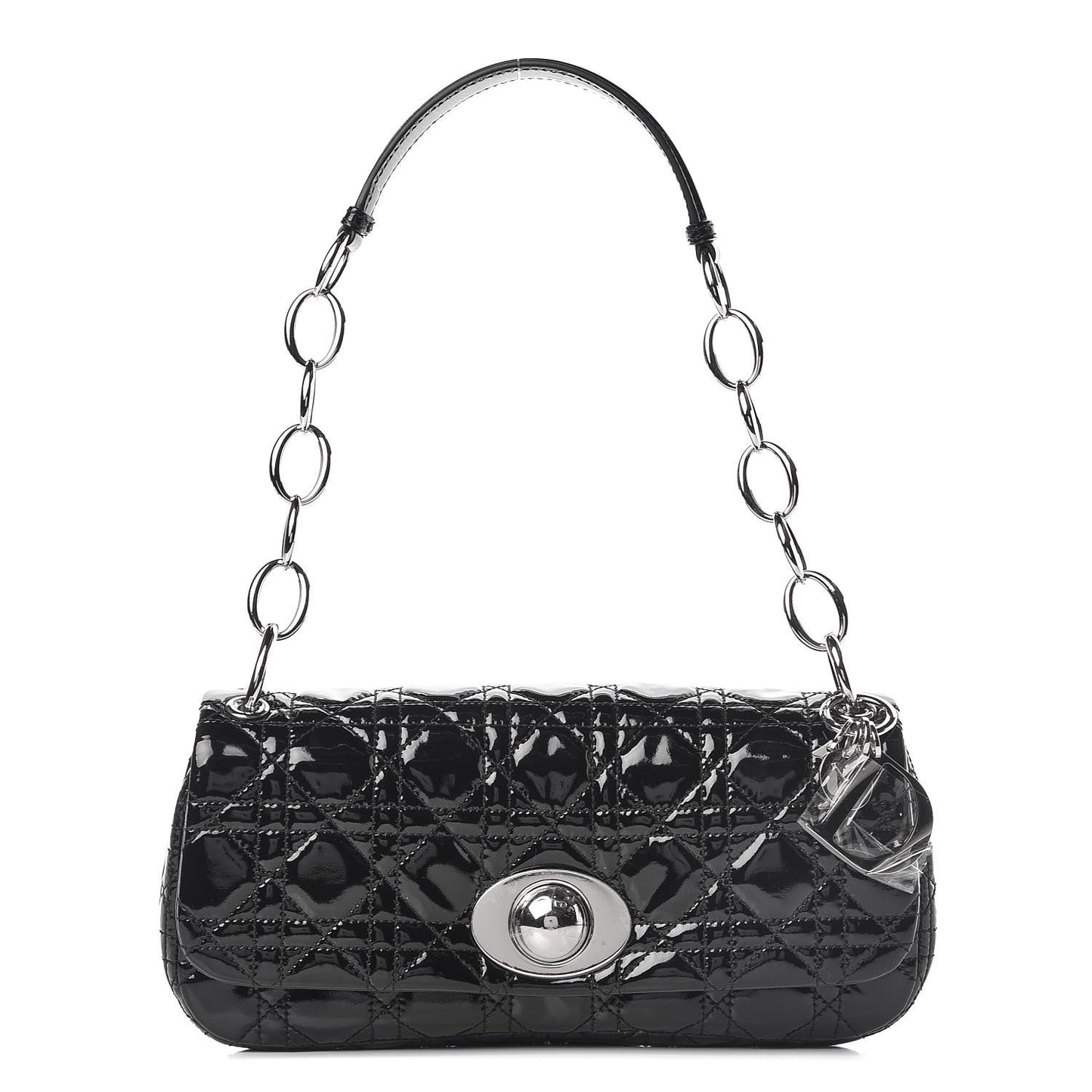 Patent Cannage Rendezvous Shoulder Bag Black