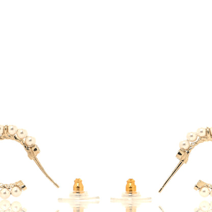 Chanel Pearl CC Hoop Drop Earring Gold 3 of 4