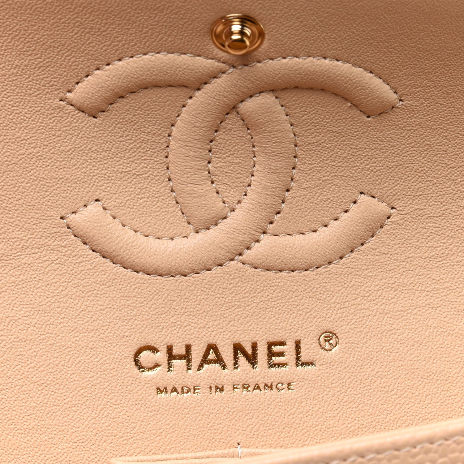Chanel Caviar Quilted Small Double Flap Beige 6 of 12