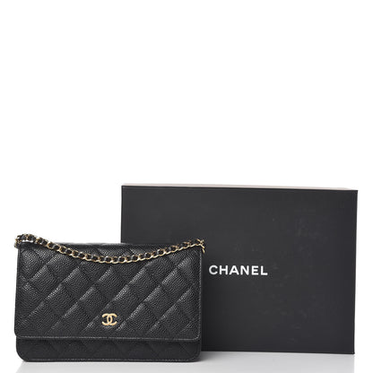 Chanel Caviar Quilted Wallet On Chain WOC Black 12 of 12