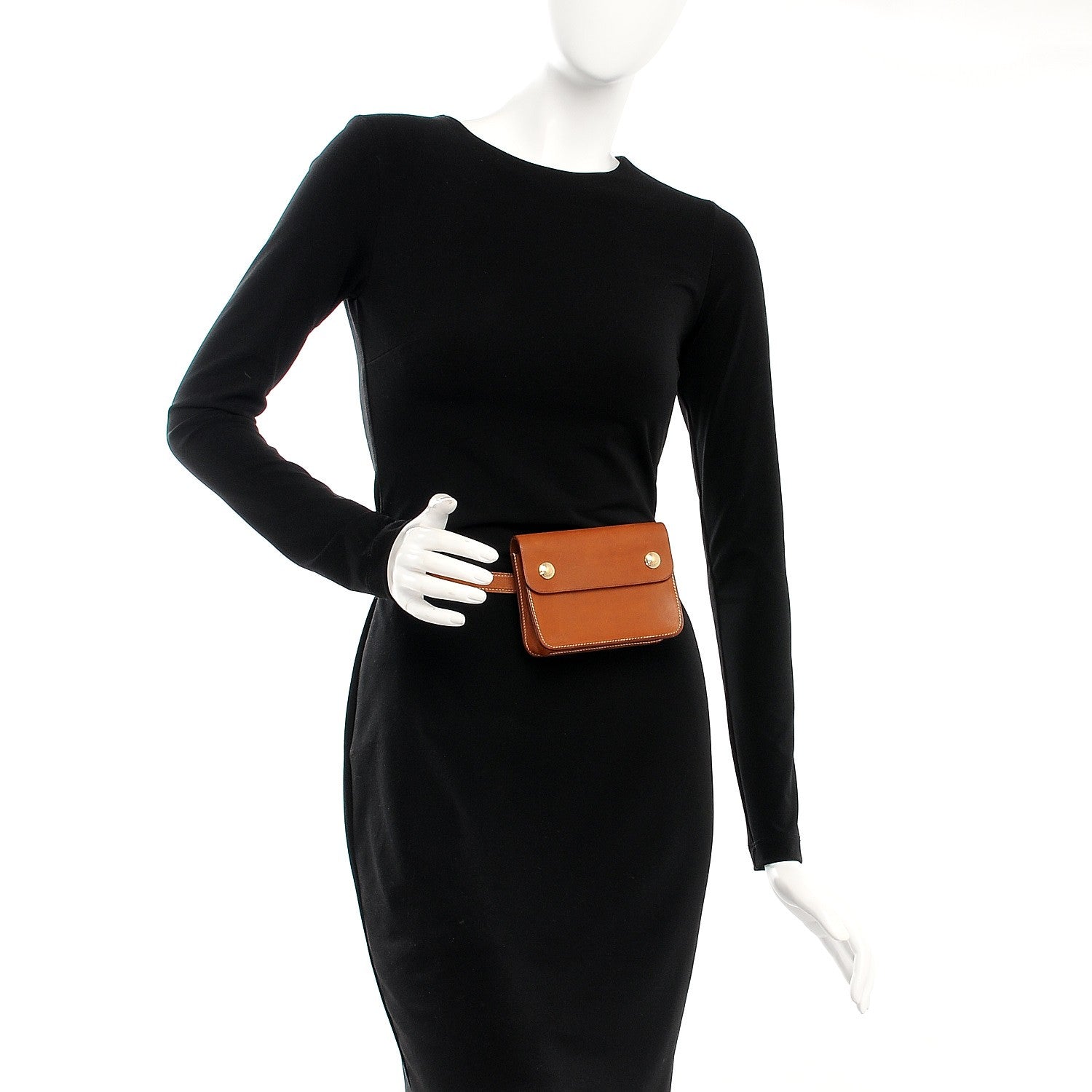 Hermes Barenia Pochette Belt Bag Fauve 2 of 7