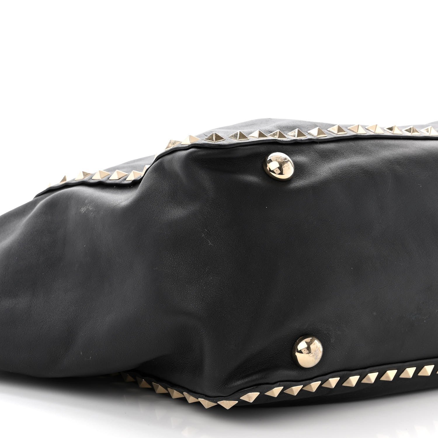 Valentino Garavani Vitello Medium Rockstud Tote Black 8 of 16