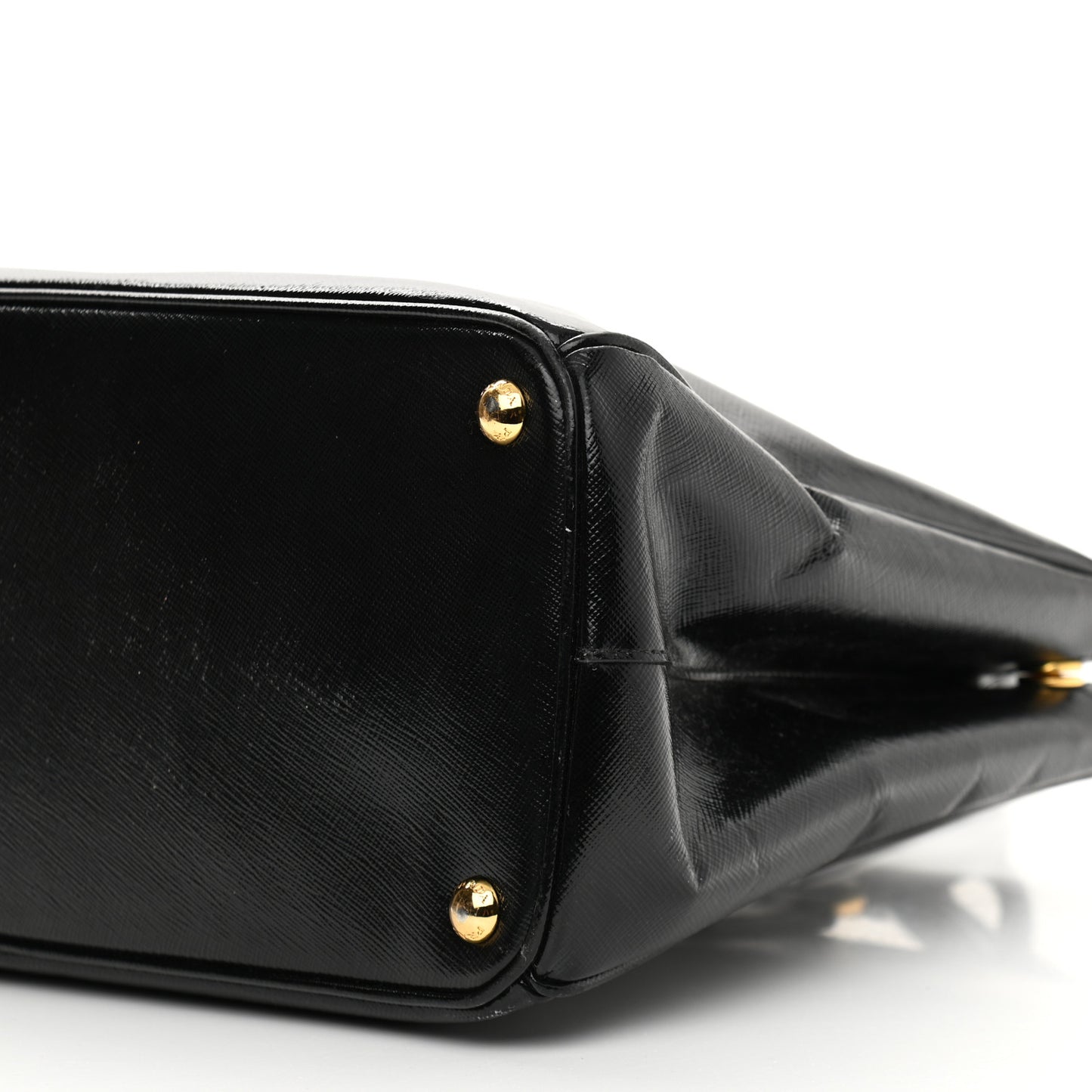 Saffiano Vernice Medium Double Zip Tote Black