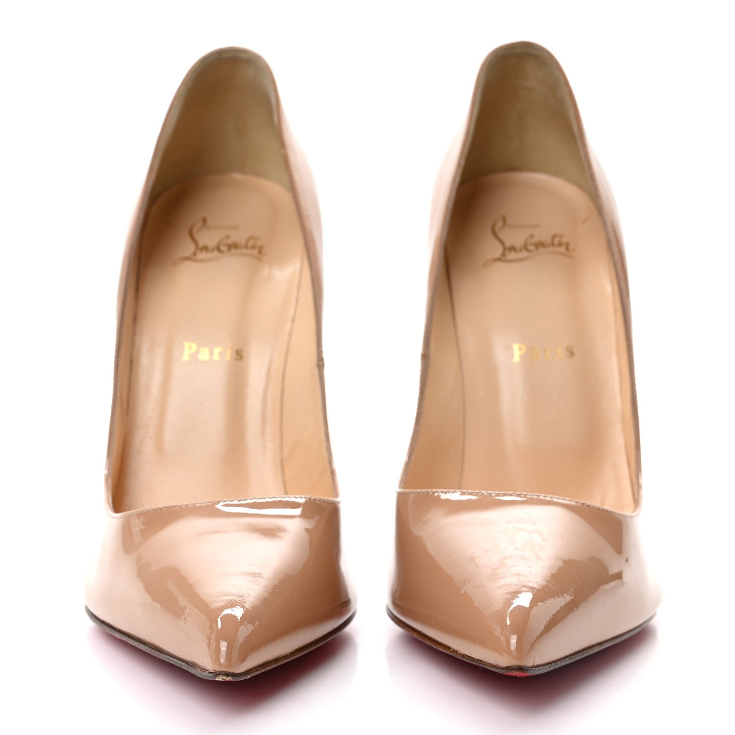 Christian Louboutin Patent Pigalle 120 Pumps 41 Nude 2 of 9