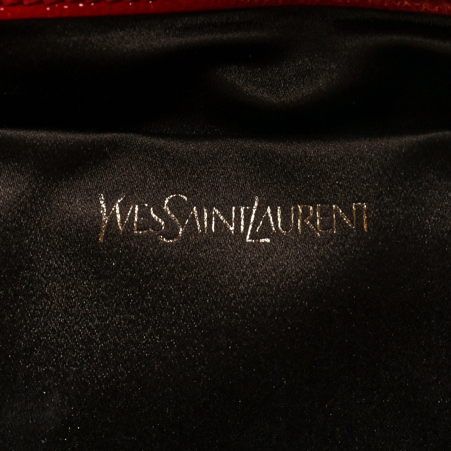 Textured Patent Monogram Large Belle De Jour Clutch Red