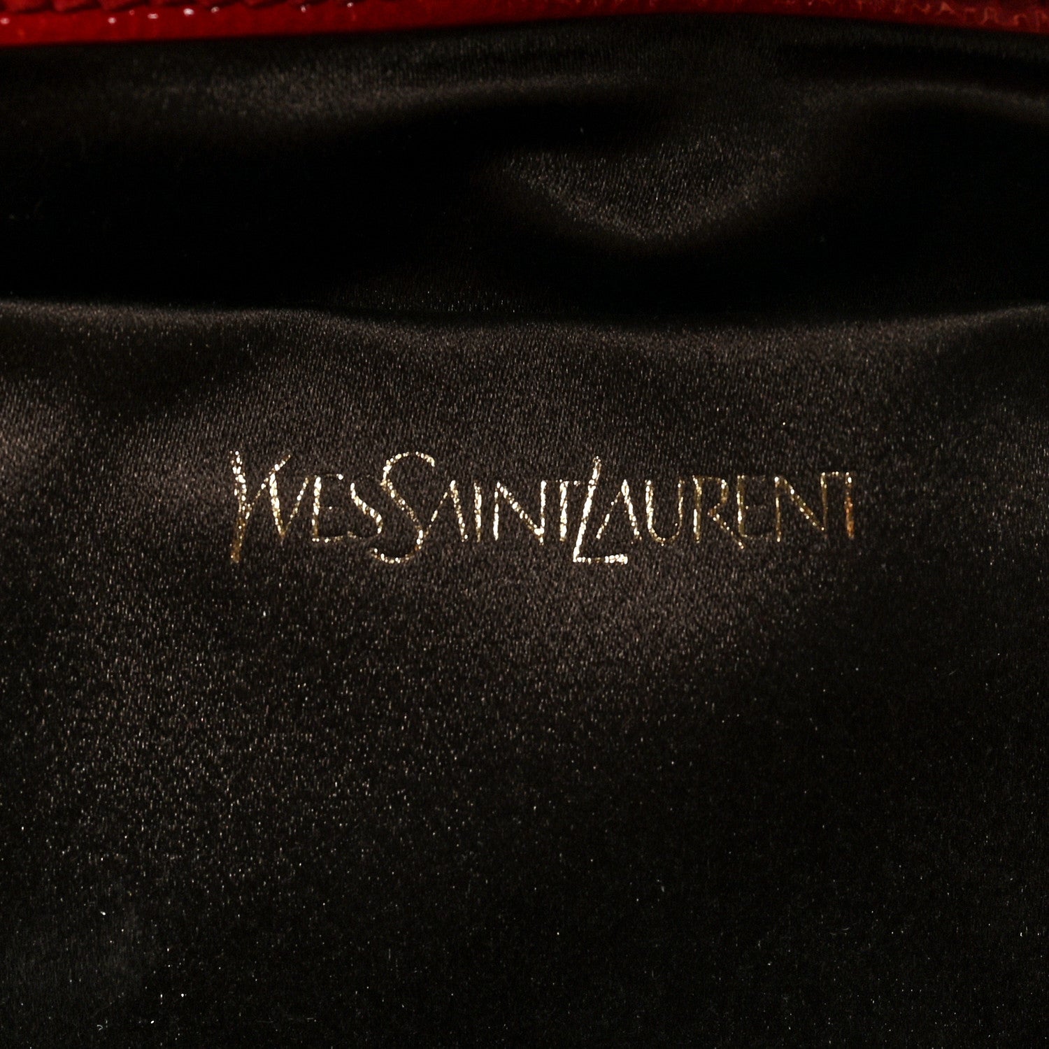 Saint Laurent Textured Patent Monogram Large Belle De Jour Clutch Red 6 of 7