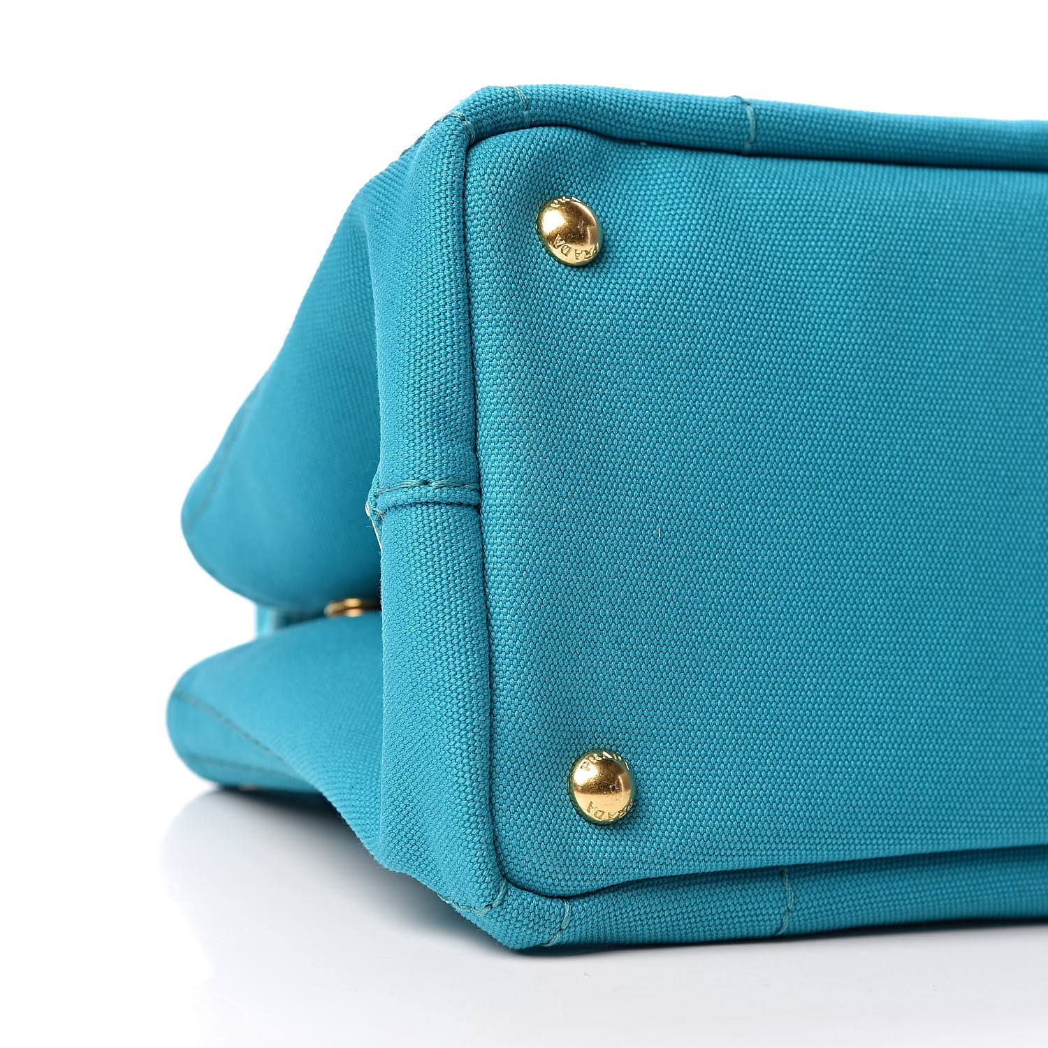 Prada Canapa Small Logo Tote Pavone 9 of 10