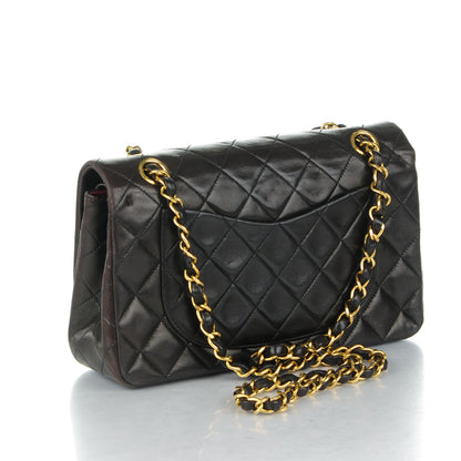 Chanel Lambskin Quilted Small Double Flap Dark Brown 3 of 8