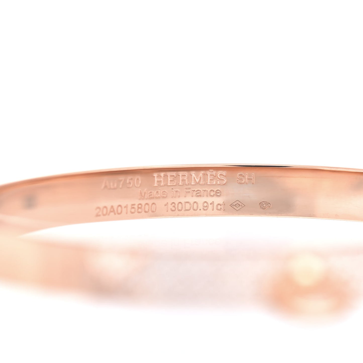 18K Rose Gold Diamond PM Collier De Chien Pave Bracelet SH