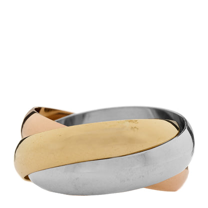 Cartier 18K Pink Yellow White Gold Large Trinity Ring 62 10 3 of 6
