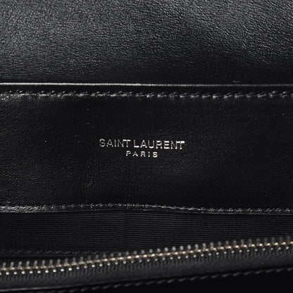 Saint Laurent Calfskin Y Quilted Monogram Medium Loulou Chain Satchel Black 6 of 12