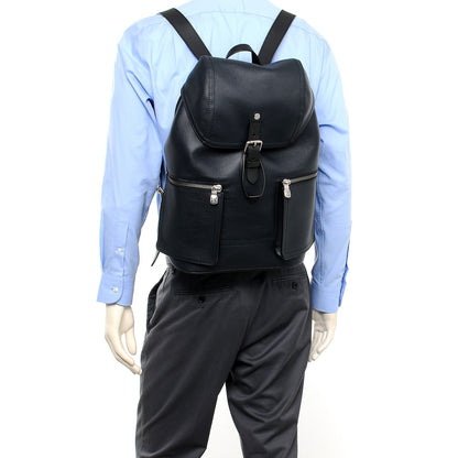 Louis Vuitton Utah Calfskin Canyon Backpack Blue Marine 2 of 7