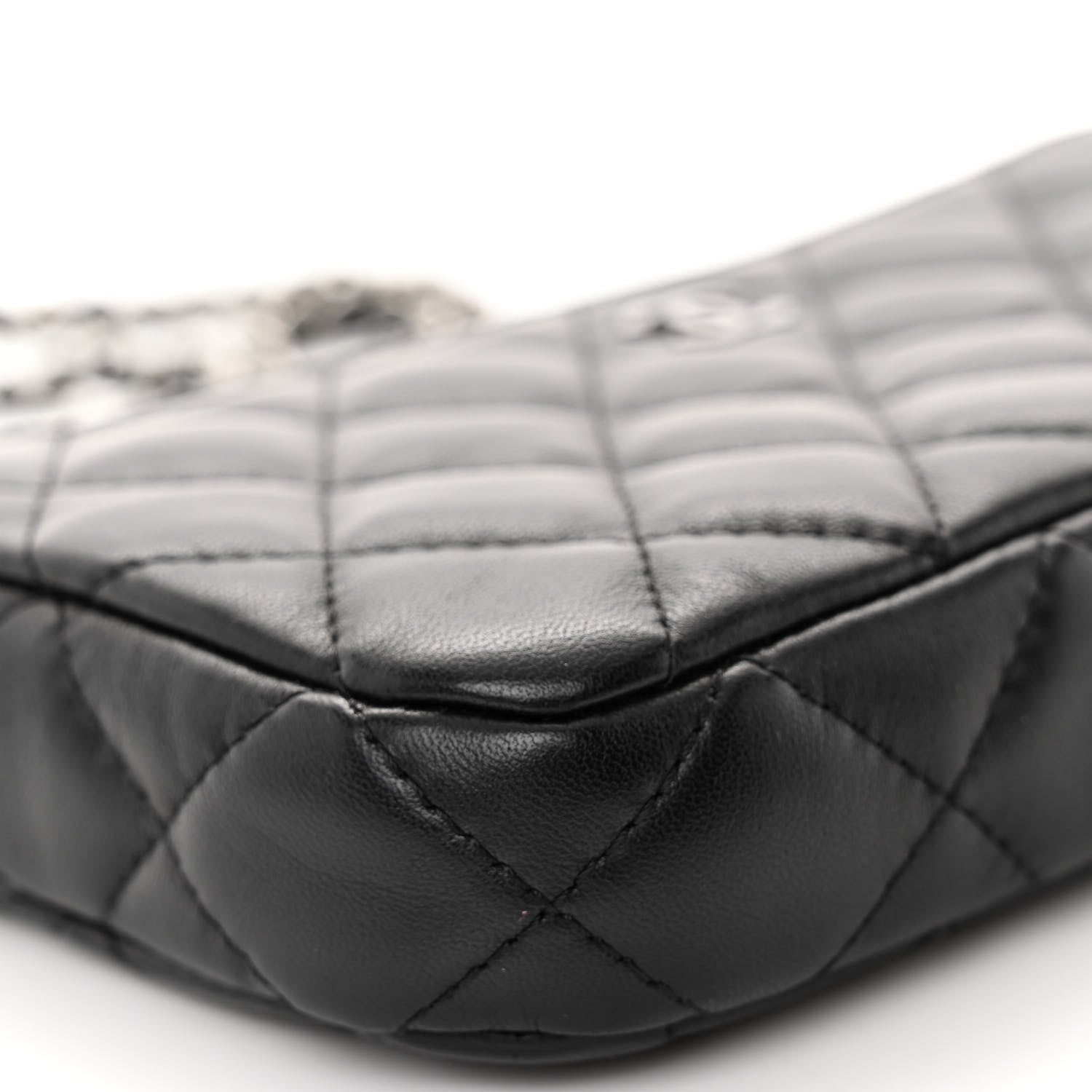 Chanel Lambskin Quilted Small Clutch With Chain Black 12 of 13