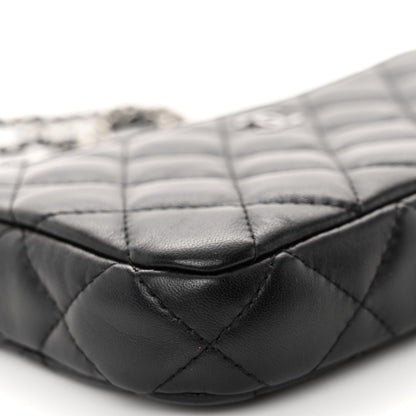 Chanel Lambskin Quilted Small Clutch With Chain Black 12 of 13