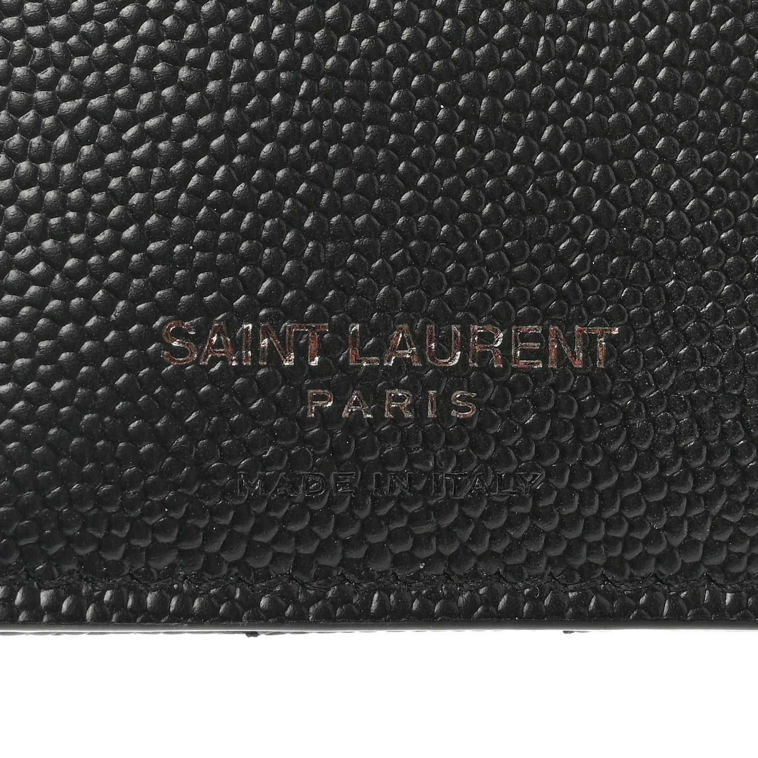 Saint Laurent Grain De Poudre Matelasse Chevron Monogram Zipped Card Case Black 6 of 9