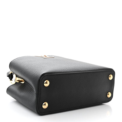 Louis Vuitton Taurillon Enamel Flower Padlock Chain Capucines BB Black 4 of 9