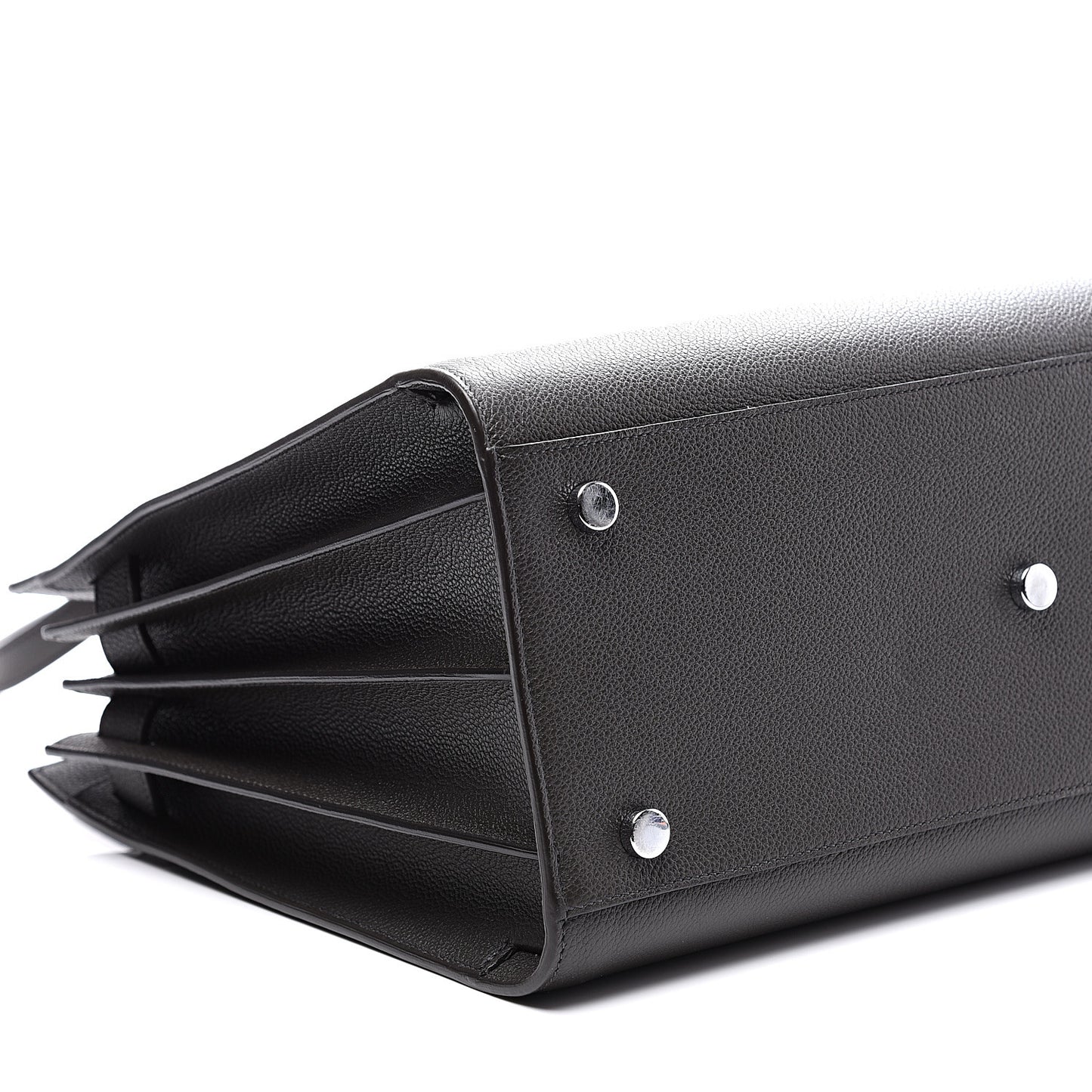 Grained Calfskin Small Sac De Jour Coal