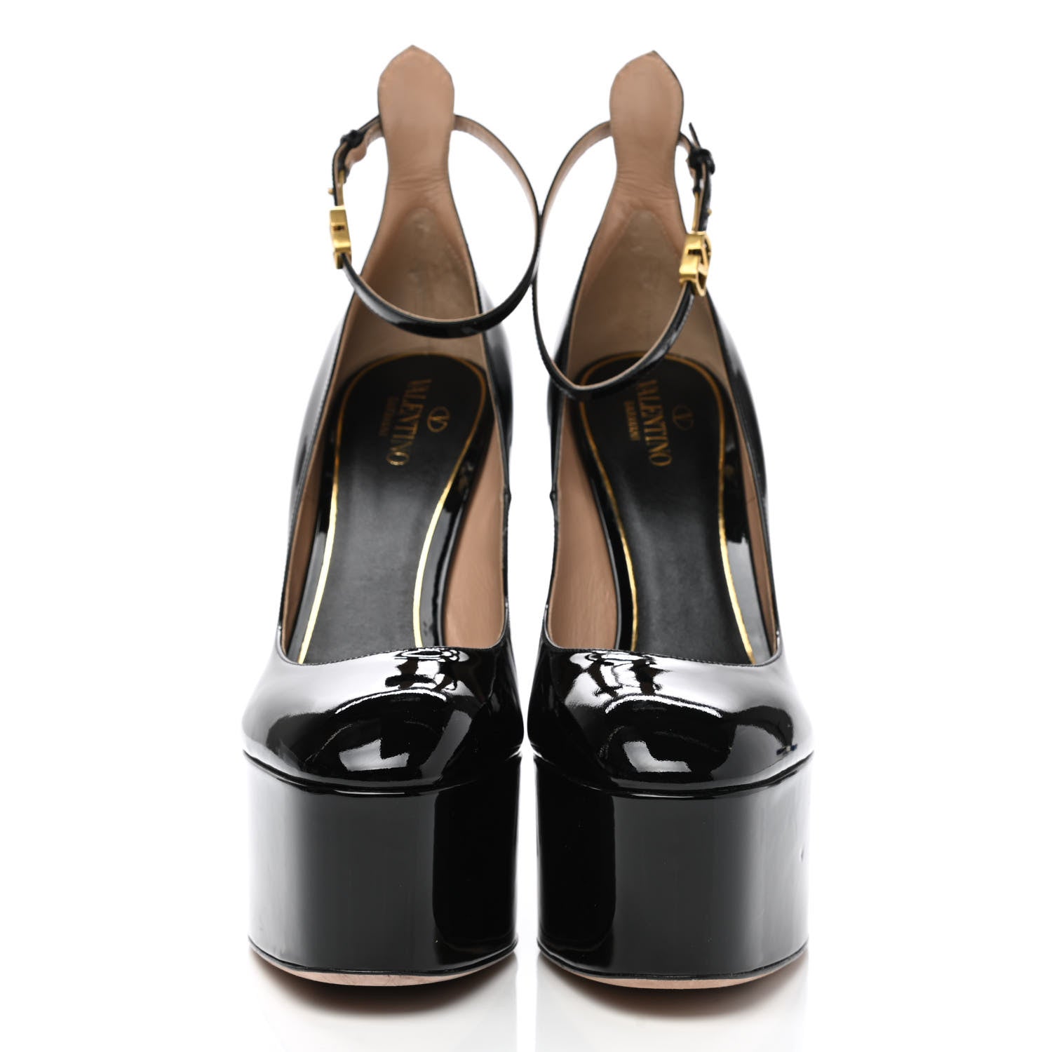 Valentino Garavani Patent Tan-Go 55/155mm Platform Pumps 40.5 Black 2 of 8