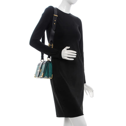 Prada City Calf Saffiano Cahier Bag Assenzio Black 2 of 6