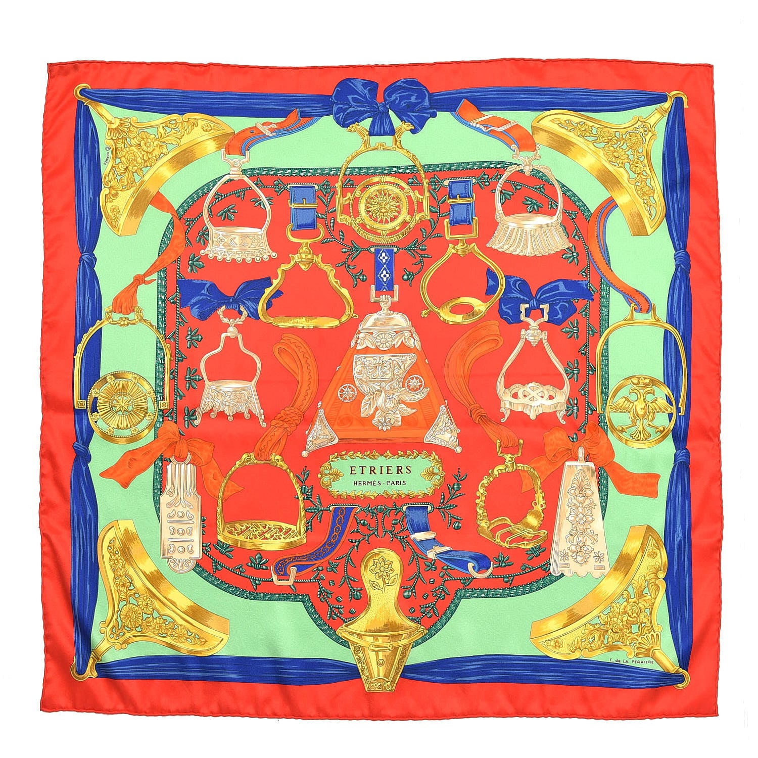 Hermes Silk Etriers Scarf 65 1 of 6