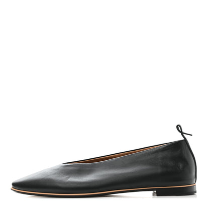 Bottega Veneta Nappa Almond Flats 38 Black 1 of 8