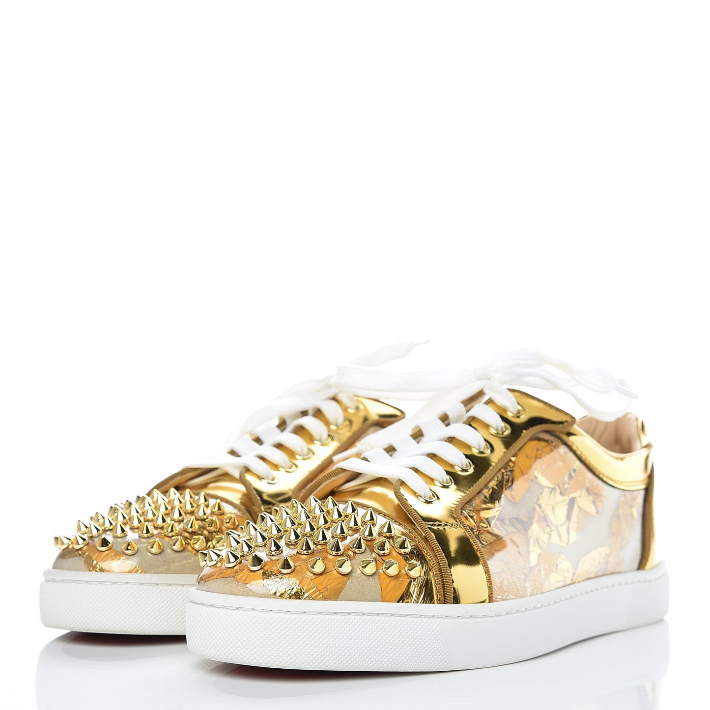 Ruban Calfskin Seavaste Flat Sneakers 42.5 Gold