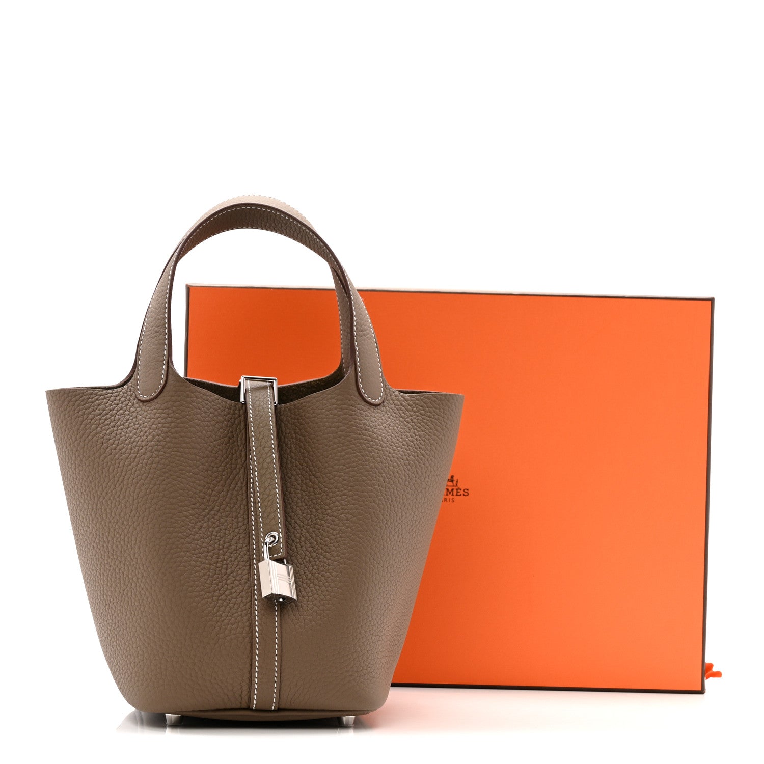 Hermes Taurillon Clemence Picotin Lock 18 PM Etoupe 10 of 10