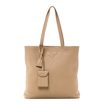 Prada Vitello Daino Soft Large Tote Bag Sabbia 1 of 9