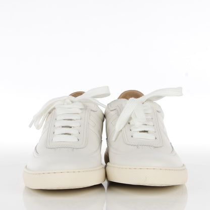 Hermes Calfskin Quicker Ladies Sneakers 36.5 White Orange 6 of 9