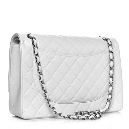 Chanel Caviar Quilted Maxi Double Flap White 3 of 11
