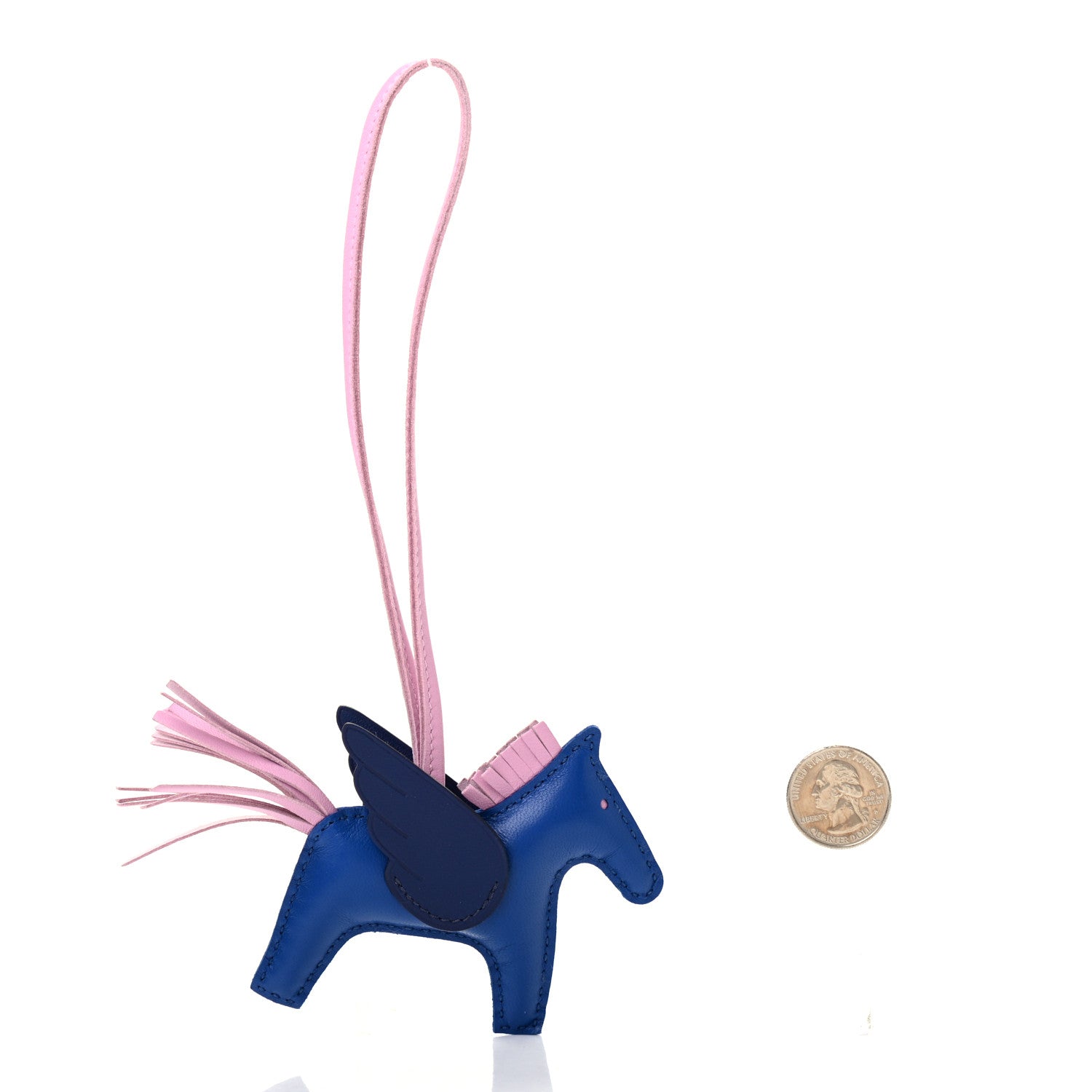Hermes Milo Lambskin Grigri Rodeo Pegase Horse Bag Charm PM Bleu France Mauve Sylvestre Bleu Saphir 2 of 4