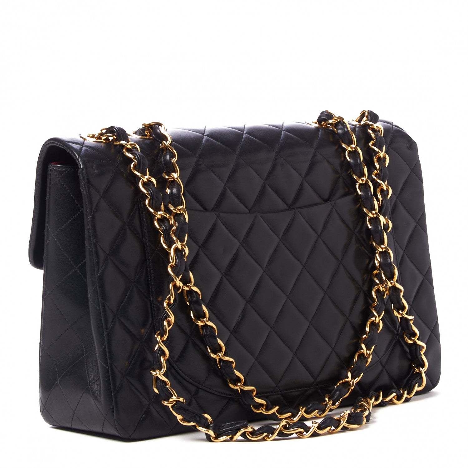 Chanel Lambskin Quilted XL Jumbo Single Flap Black 3 of 10
