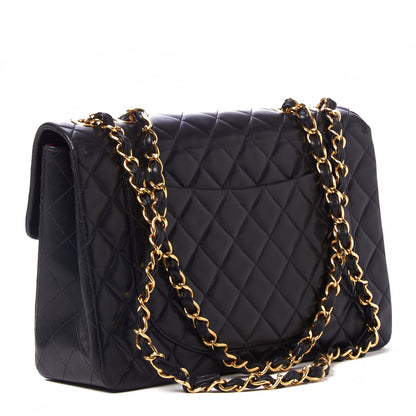 Chanel Lambskin Quilted XL Jumbo Single Flap Black 3 of 10