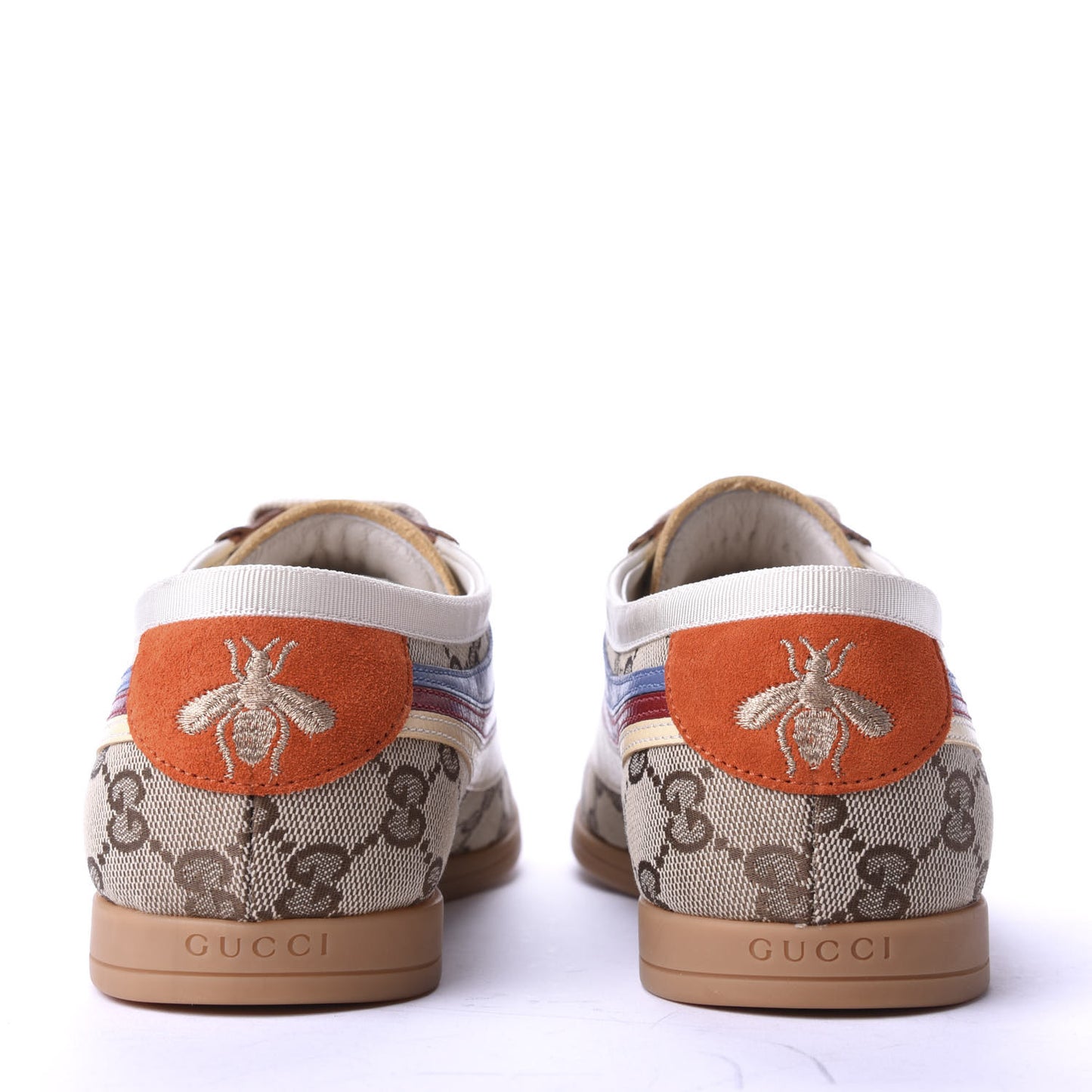 Suede Monogram Web Mens Falacer Sneakers 6.5 Nocciola Beige