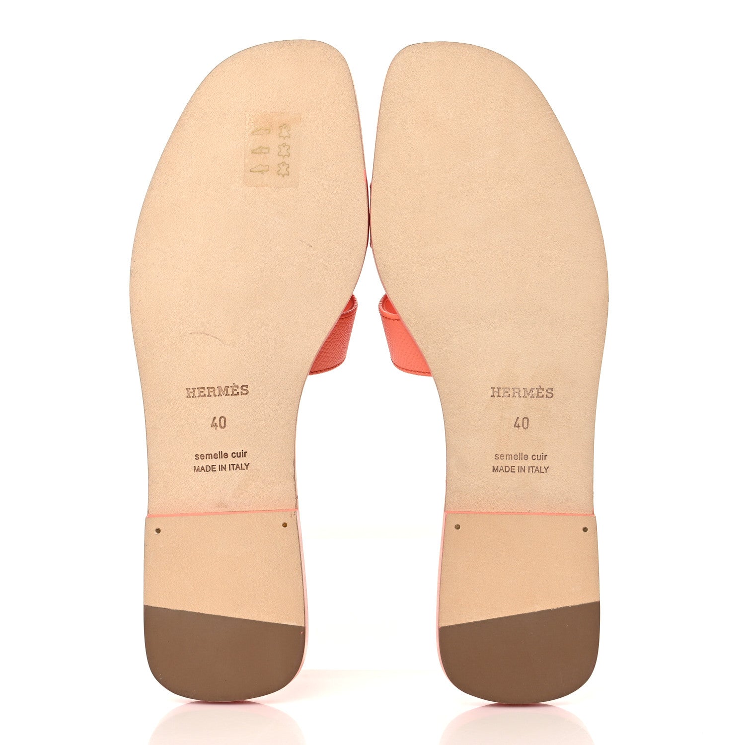 Hermes Epsom Oran Sandals 40 Orange Joey 5 of 9