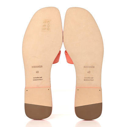 Hermes Epsom Oran Sandals 40 Orange Joey 5 of 9