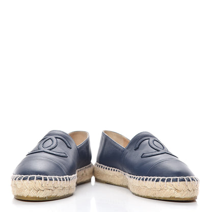 Chanel Lambskin CC Espadrilles 37 Dark Navy 5 of 13