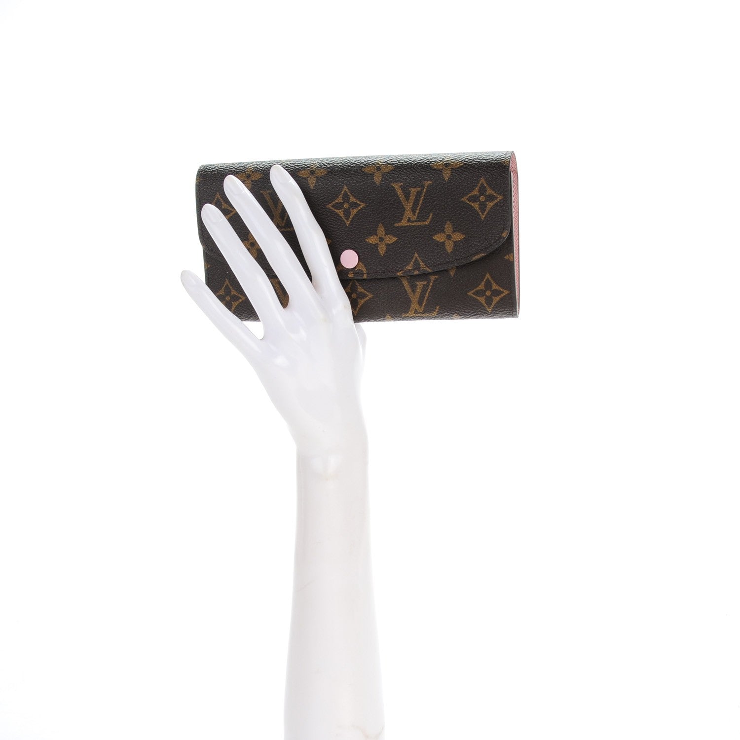 Louis Vuitton Monogram Emilie Wallet Rose Ballerine 2 of 7