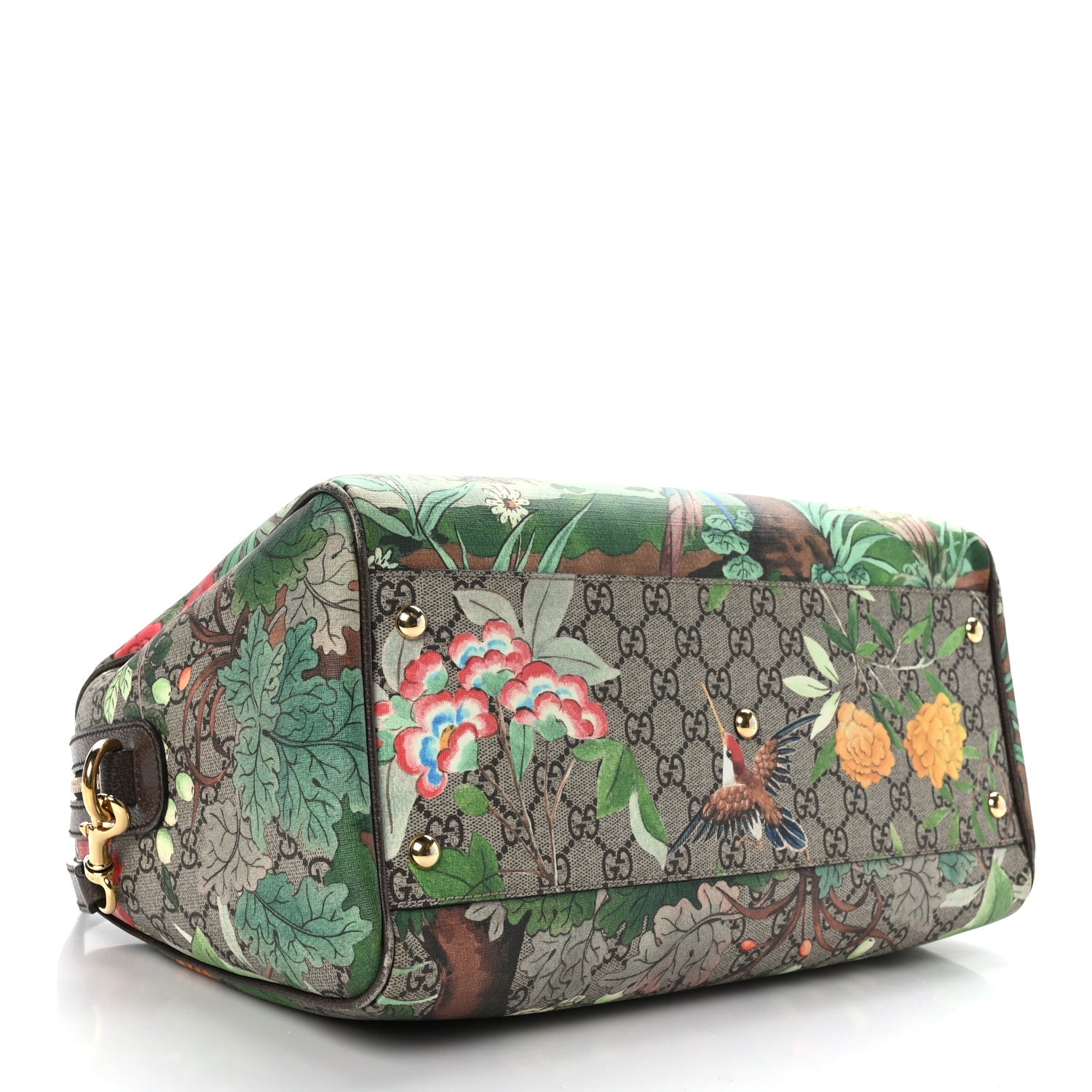 Gucci GG Supreme Monogram Tian Medium Boston Beige Multicolor New Acero 4 of 11