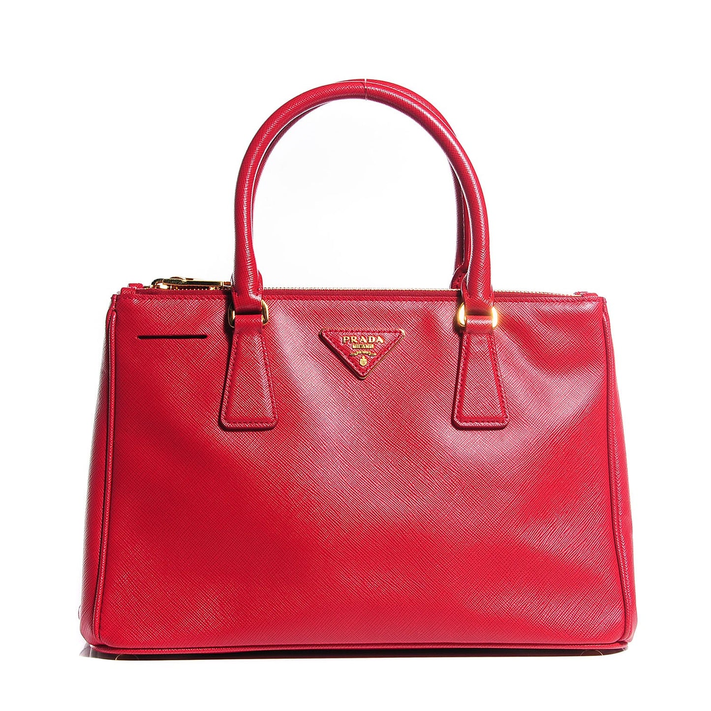 Saffiano Small Galleria Double Zip Tote Fuoco