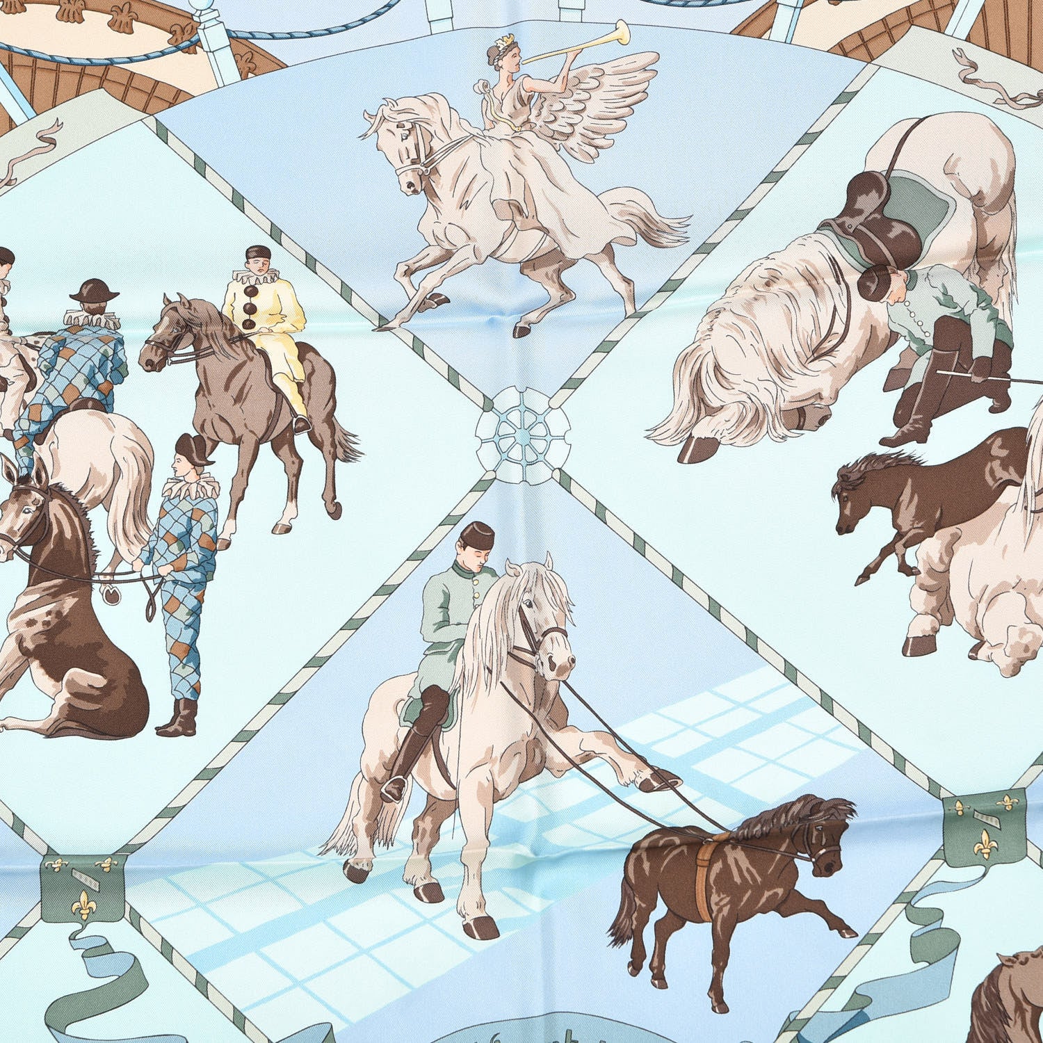 Hermes Silk Musee Vivant du Cheval Chantilly 90 Scarf 4 of 8