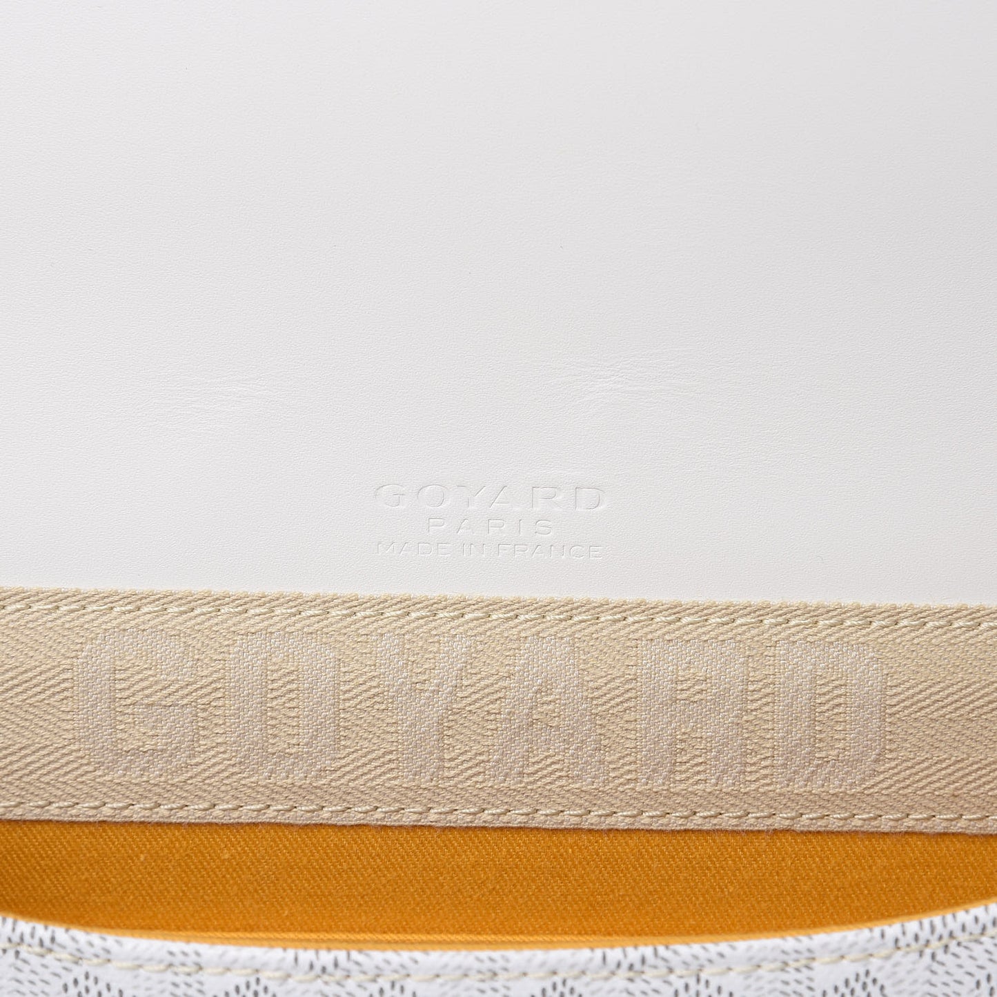 Goyardine Monte Carlo Bois Clutch White
