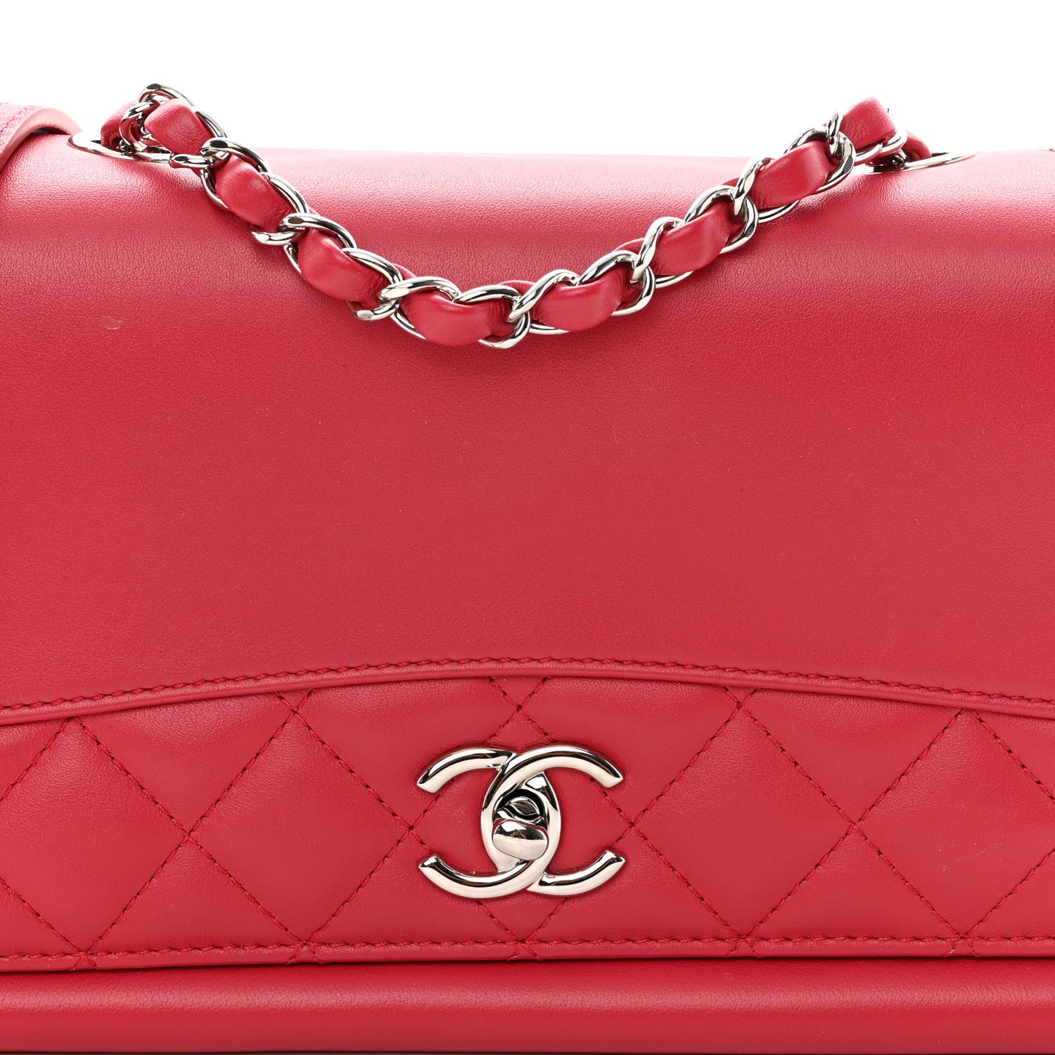 Chanel Calfskin Small Tramezzo Flap Red 8 of 12