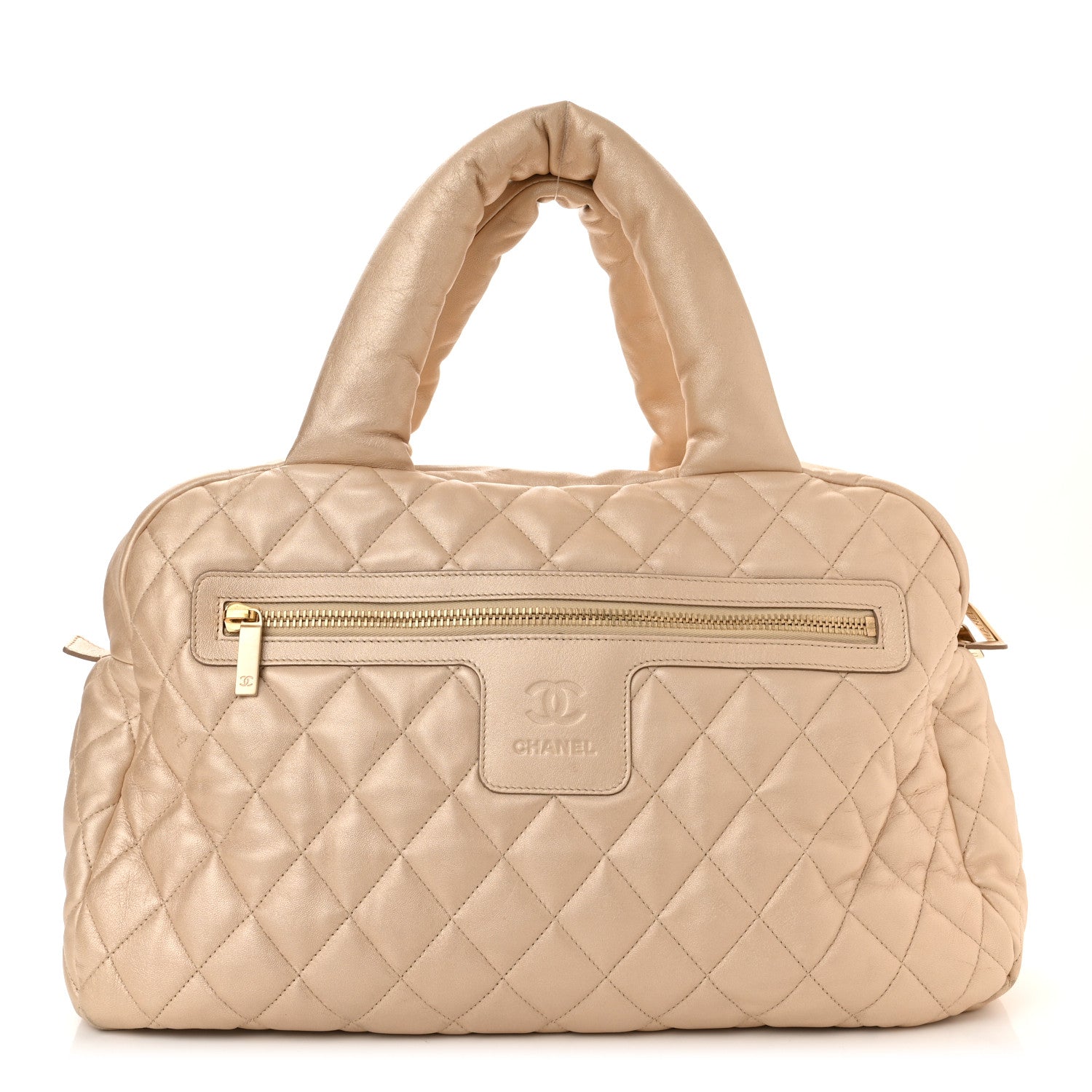 Chanel Lambskin COCO Cocoon Bowler Light Gold 1 of 11